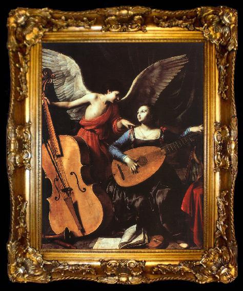 framed  Carlo Saraceni St.Cecelia with an Angel, ta009-2